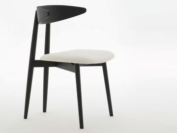 TÈ - Ash chair with integrated cushion by Désirée divani - view 3